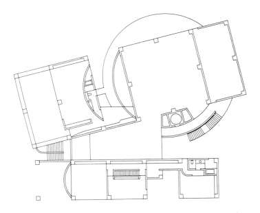 Komerční budova La Collezione - Půdorys třetího patra - foto: Tadao Ando Architects & Associates