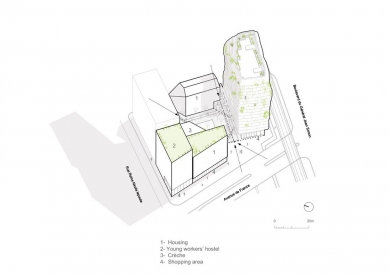 Tower of Biodiversity M6B2 - <translation>Axonometry</translation> - foto: Maison Edouard François