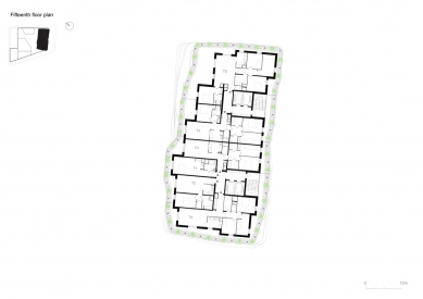 Tower of Biodiversity M6B2 - Floor plan 15th floor - foto: Maison Edouard François