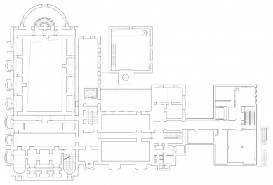 Oblastní galerie v Liberci - Půdorys 1.pp - foto: SIAL architekti a inženýři