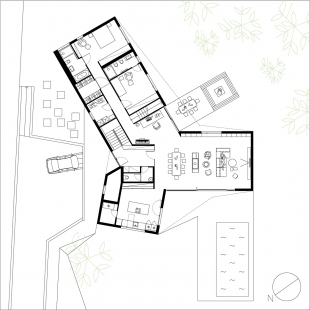 Family House JJ - Floor plan of the ground floor - foto: JRKVC