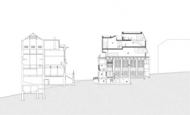 Expansion of the art school in Glasgow - Cross-section - foto: Steven Holl Architects