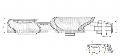 Spanish Pavilion for Expo Shanghai 2010 - Podélný řez - foto: Courtesy of Miralles Tagliabue EMBT