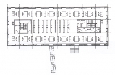 Eberswalde Technical School Library - Půdorys 2.np - foto: Herzog & de Meuron