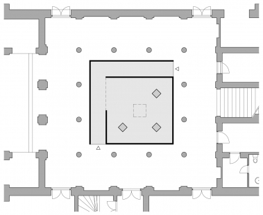 Instalace pro putovní výstavu „Unikáty zemských muzeí“ - Půdorys