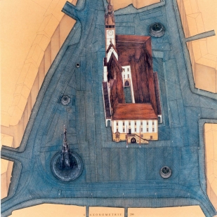 Úpravy Horního náměstí - Axonometrie - foto: archiv autorů