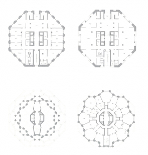 Mainplaza Highrise - <html>Půdorysy</html> - foto: Kollhoff Architekten