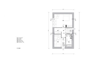 Dom pod horou - Půdorys 2.np - foto: arkon atelier