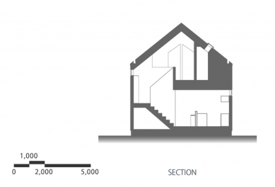 House in Fukai - Příčný řez - foto: Horibe Associates
