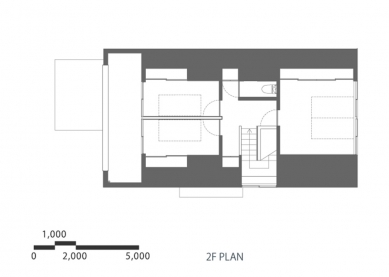 House in Fukai - Půdorys patra - foto: Horibe Associates