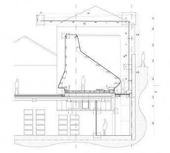 Tondonia Winery Pavilion - Příčný řez - foto: Zaha Hadid Architects