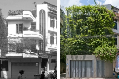 Zelená rekonstrukce - Původní a nový stav - foto: Vo Trong Nghia Architects