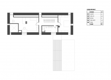 Rodinný dům Košťálov - Půdorys podkroví