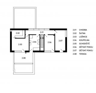 Novostavba rodinného domu Hluboké Mašůvky - 2NP