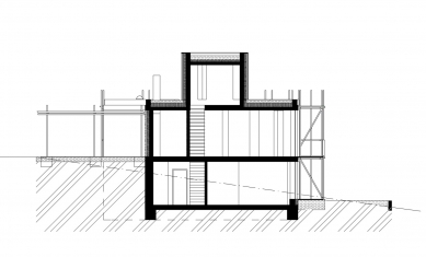 Rodinný dům v Luhačovicích - Řez