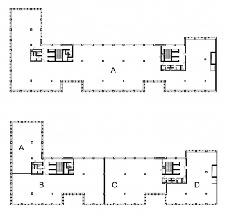 Administrative Building Rohan – River Garden - Floor plan of a typical floor