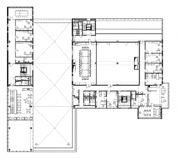 Univerzitná knižnica Katolíckej univerzity - Půdorys 4.np - foto: a02 architektonický ateliér