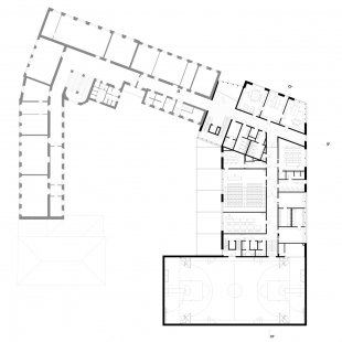 Construction of the Slovanská Gymnasium building in Olomouc - 3. NP