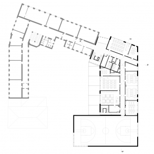 Construction of the Slovanská Gymnasium building in Olomouc - 4. NP