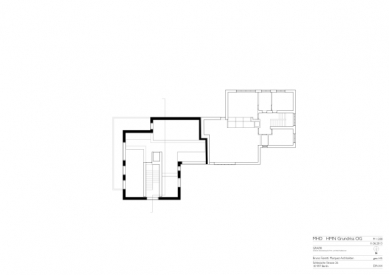 Nové mistrovské domy Bauhaus - Dům Moholy-Nagy - půdorys patra - foto: Bruno Fioretti Marquez Architekten