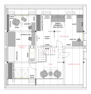 Children's rooms in the attic - <p>Floor plan</p>