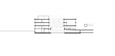 Centrum technologie a designu - Řez příčný - foto: © AllesWirdGut Architektur