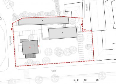 Přístavba laboratoří a počítačového centra CzechGlobe - Situace