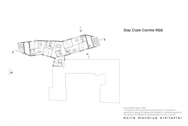 Råå Day Care Center - Půdorys přízemí - foto: Dorte Mandrup Arkitekter 