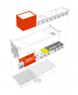 Muzeum moderního umění v Malmö - Rozložená axonometrie - foto: Tham & Videgård Arkitekter