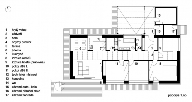 Low-energy family house Baranovice - <translated>Púdorys</translated>