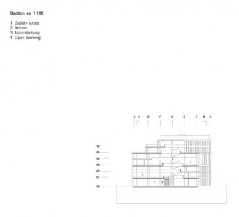 New Flagship Campus for City of Westminster College - Příčný řez - foto: schmidt hammer lassen architects