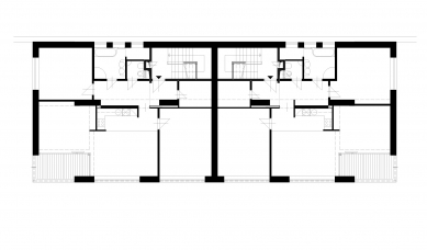 Duple House Preslova - Floor plan 2nd and 3rd floors