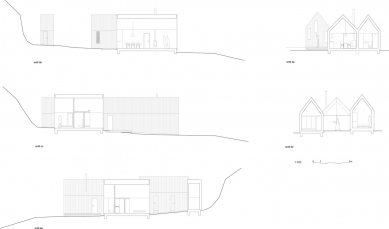 Micro Cluster Cabins - řezy / sections