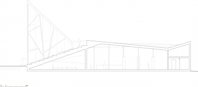 Návštěvnické centrum Stěny Trollů - Řez A-A / Section A-A - foto: Reiulf Ramstad Arkitekter