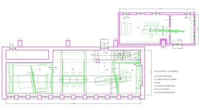 Konverze interieru továrního prostoru na zázemí firmy SIO2 - Půdorys suterénu