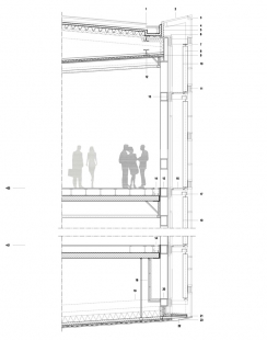 Krystal a oblak - Řez fasádou - foto: Schmidt Hammer Lassen Architects