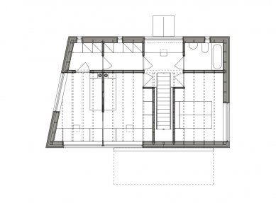 Rodinný dům Hvězda - Půdorys patra - foto: under-construction architects