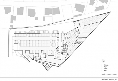 Sídlo společnosti Michael Pachleitner Group - Půdorys suterénu - foto: GSarchitects