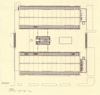 Pavilion G, Brno Exhibition Center - Ground floor plan after reconstruction 1996