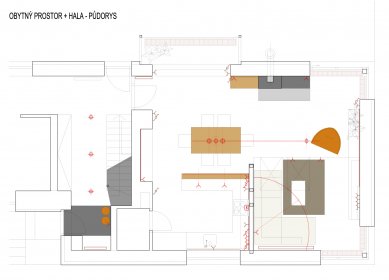 Interiér rodinného domu ve Velaticích - Obytný prostor