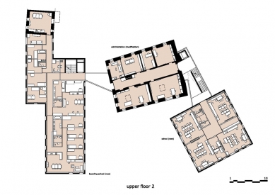 Zvláštní internátní škola Mariatal - Půdorys 2.np - foto: Marte.Marte Architekten