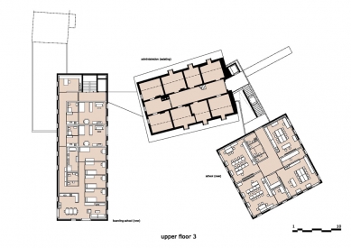 Special school and dormitory Mariatal - Půdorys 3.np - foto: Marte.Marte Architekten