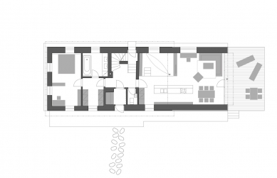 Dostavba rodinného domu v Machově - Půdorys