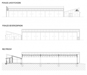 Areál dopravní výchovy Brno–Riviera - Hřiště - pohledy, řez