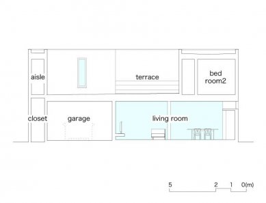 White Cave House - Řez - foto: Takuro Yamamoto Architects 