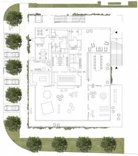 Komunitní centrum Máj - Půdorys 1NP