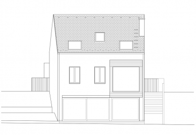 Novostavba rodinného domu v Žebětíně - Pohled jihovýchodní