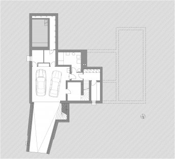 Novostavba rodinné vily v Benešově - Půdorys 1PP