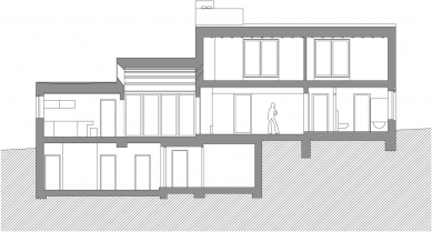 Novostavba rodinné vily v Benešově - Řez