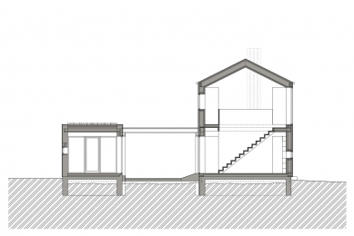 Rodinný dům Brát - Příčný řez - foto: under-construction architects